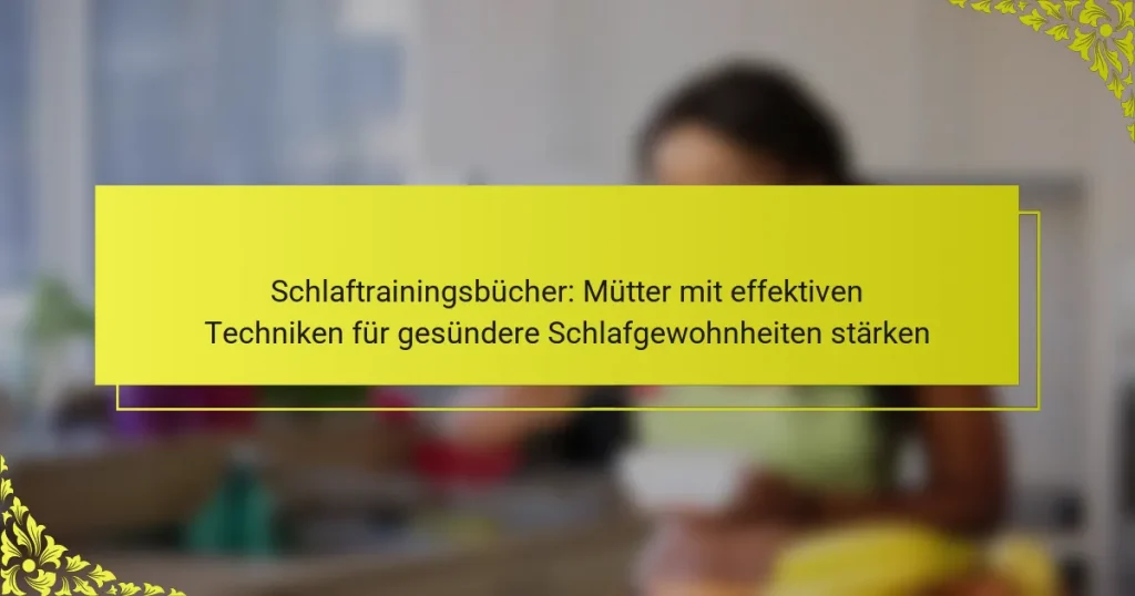 Schlaftrainingsbücher: Mütter mit effektiven Techniken für gesündere Schlafgewohnheiten stärken